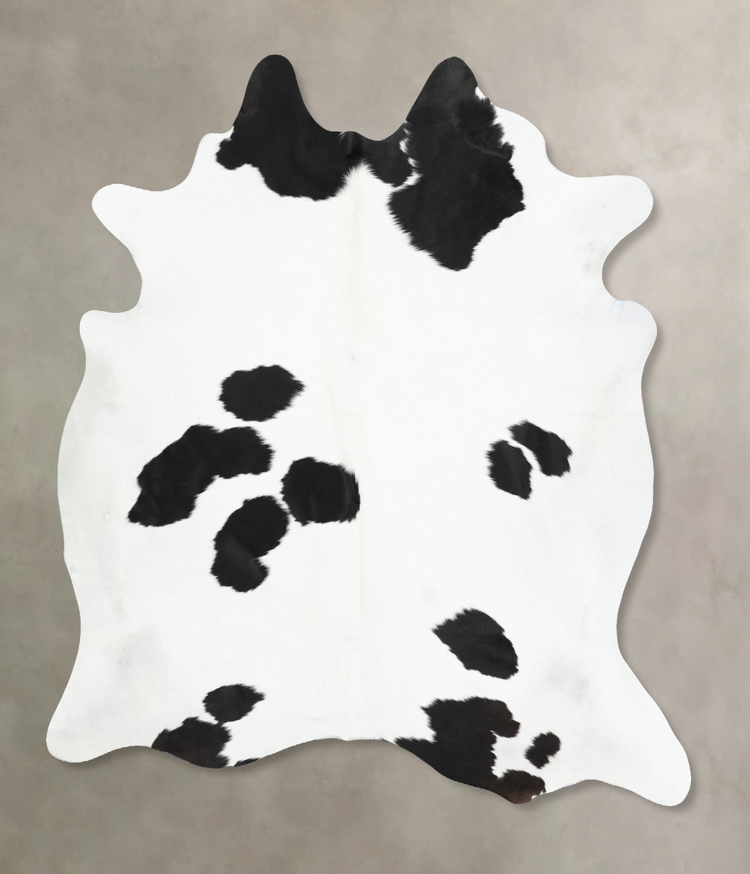 Black and White X-Large Brazilian Cowhide Rug 7'7"H x 6'7"W #B13778 by