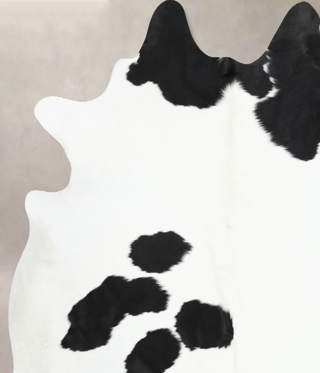Black and White X-Large Brazilian Cowhide Rug 7'7"H x 6'7"W #B13778 by