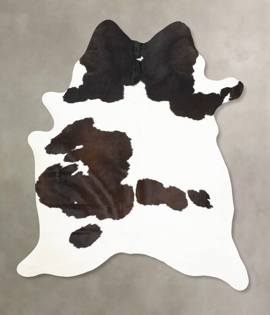 Black and White X-Large Brazilian Cowhide Rug 7'10"H x 5'11"W #B13781 by Hudson Hides