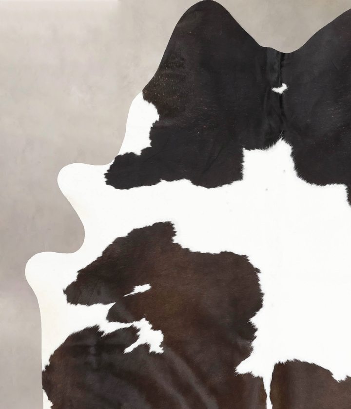 Black and White X-Large Brazilian Cowhide Rug 7'10"H x 5'11"W #B13781 by Hudson Hides