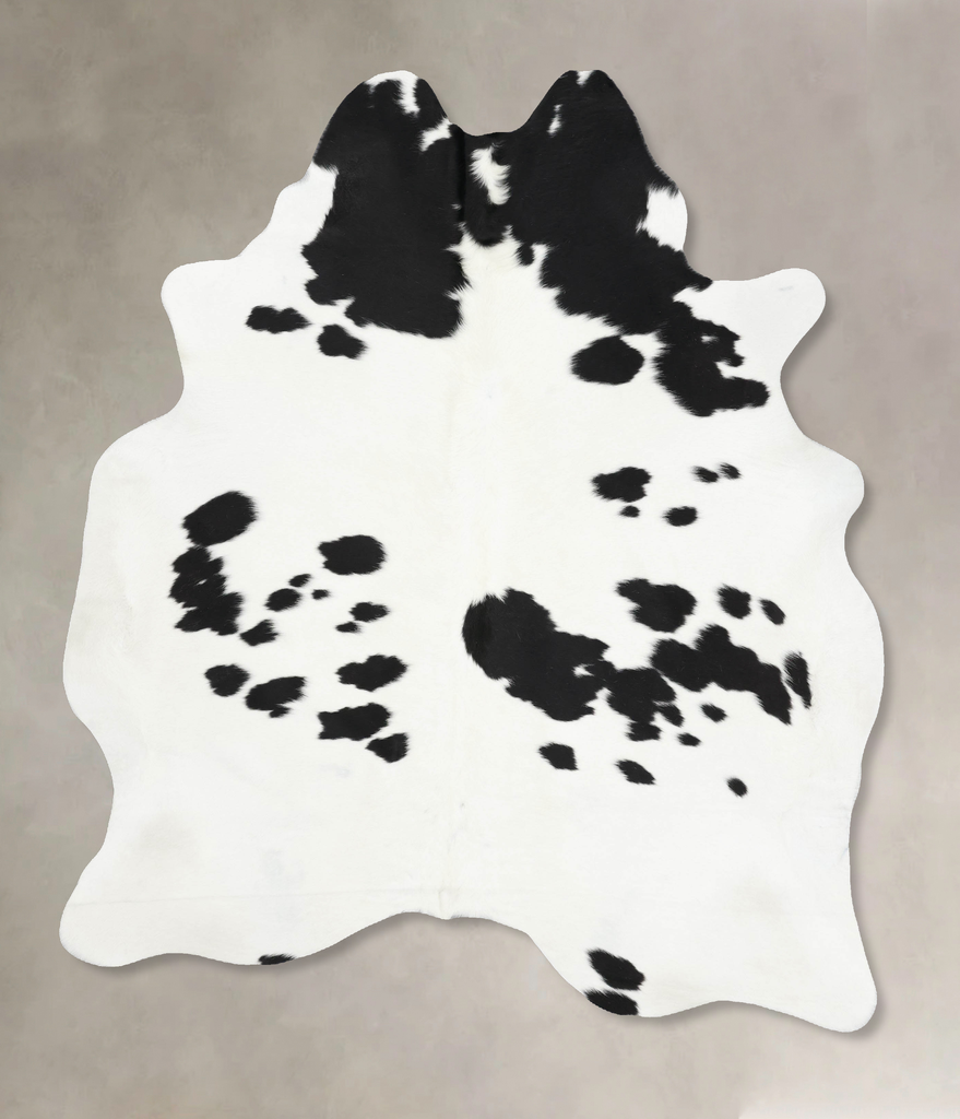 Black and White X-Large Brazilian Cowhide Rug 7'11"H x 6'3"W #B13786 by Hudson Hides