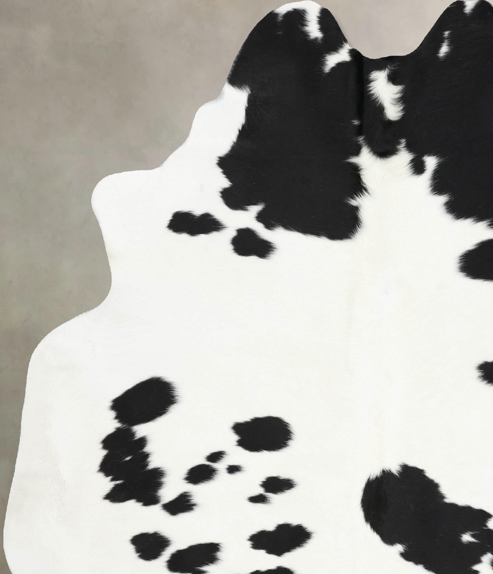 Black and White X-Large Brazilian Cowhide Rug 7'11"H x 6'3"W #B13786 by Hudson Hides