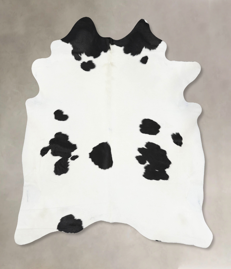 Black and White XX-Large Brazilian Cowhide Rug 7'8"H x 6'9"W #B13791 by Hudson Hides