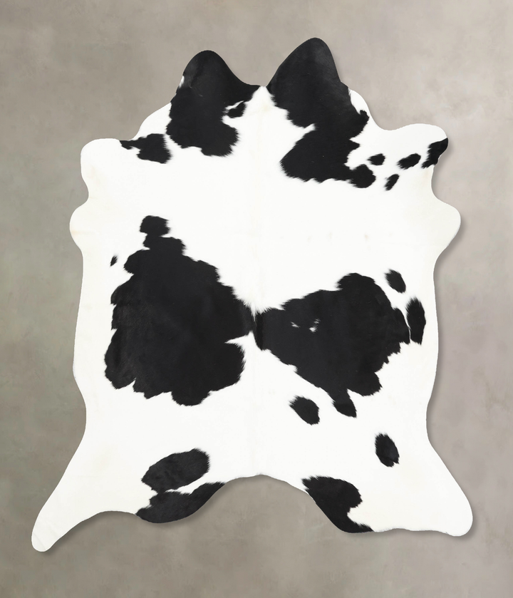 Black and White XX-Large Brazilian Cowhide Rug 7'4"H x 6'10"W #B13796 by Hudson Hides