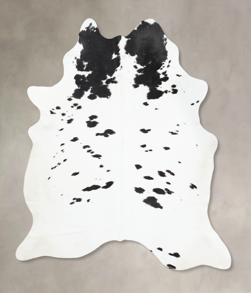 Black and White XX-Large Brazilian Cowhide Rug 8'3"H x 6'10"W #B13800 by Hudson Hides