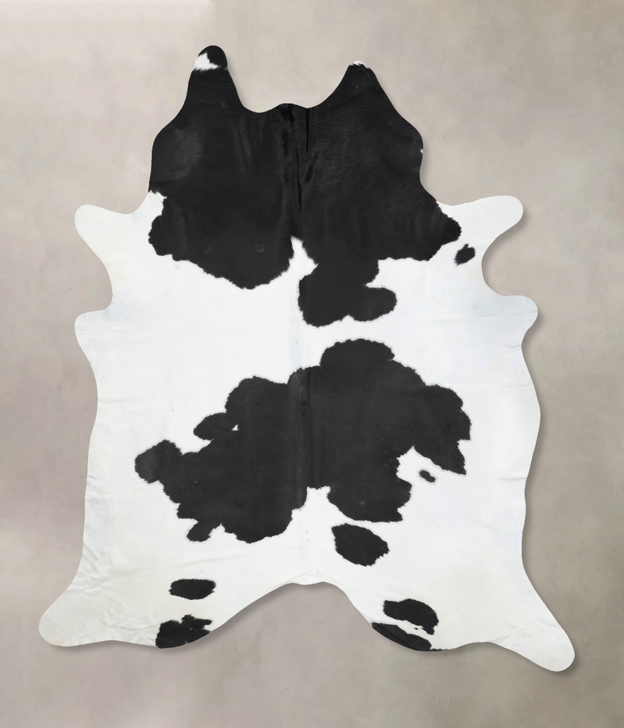Black and White XX-Large Brazilian Cowhide Rug 9'6"H x 7'7"W #B13801 by Hudson Hides