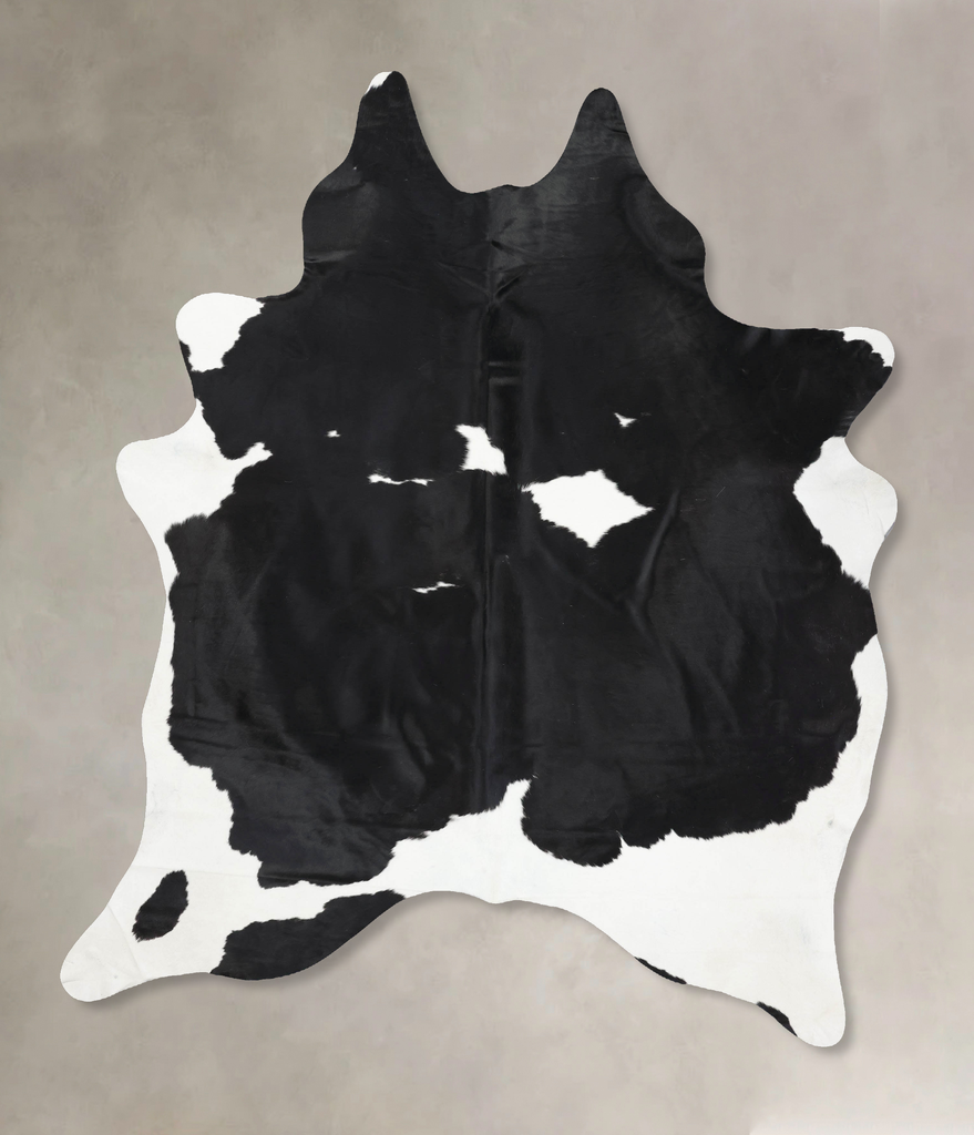 Black and White XX-Large Brazilian Cowhide Rug 8'7"H x 6'10"W #B13804 by Hudson Hides