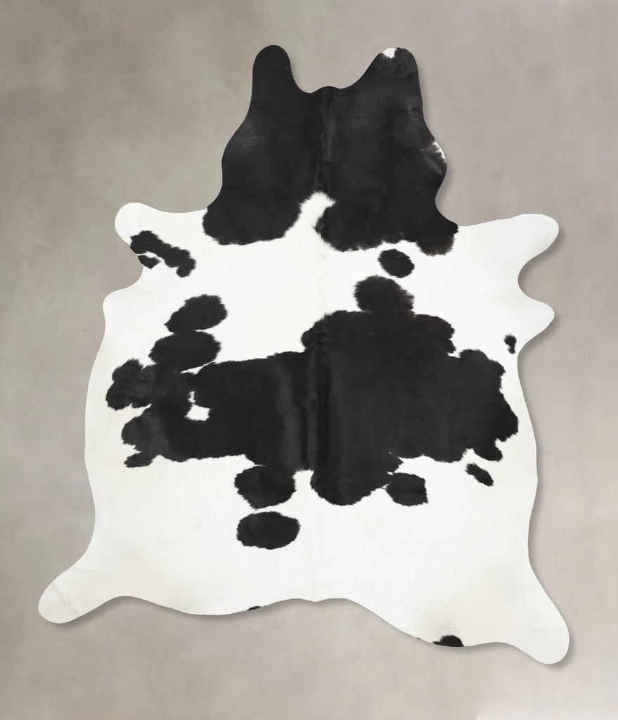 Black and White XX-Large Brazilian Cowhide Rug 8'8"H x 6'7"W #B13806 by Hudson Hides
