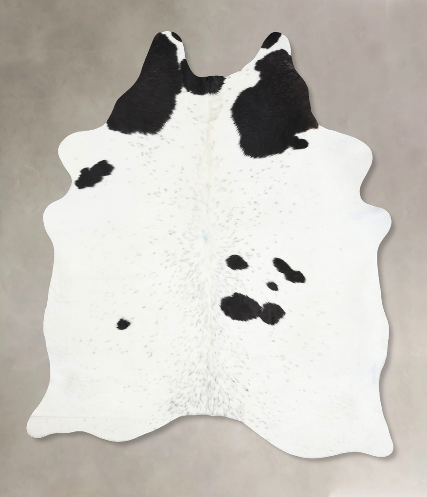Black and White X-Large Brazilian Cowhide Rug 7'10"H x 6'4"W #B13809 by Hudson Hides