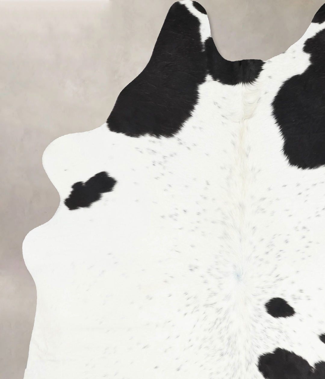 Black and White X-Large Brazilian Cowhide Rug 7'10"H x 6'4"W #B13809 b