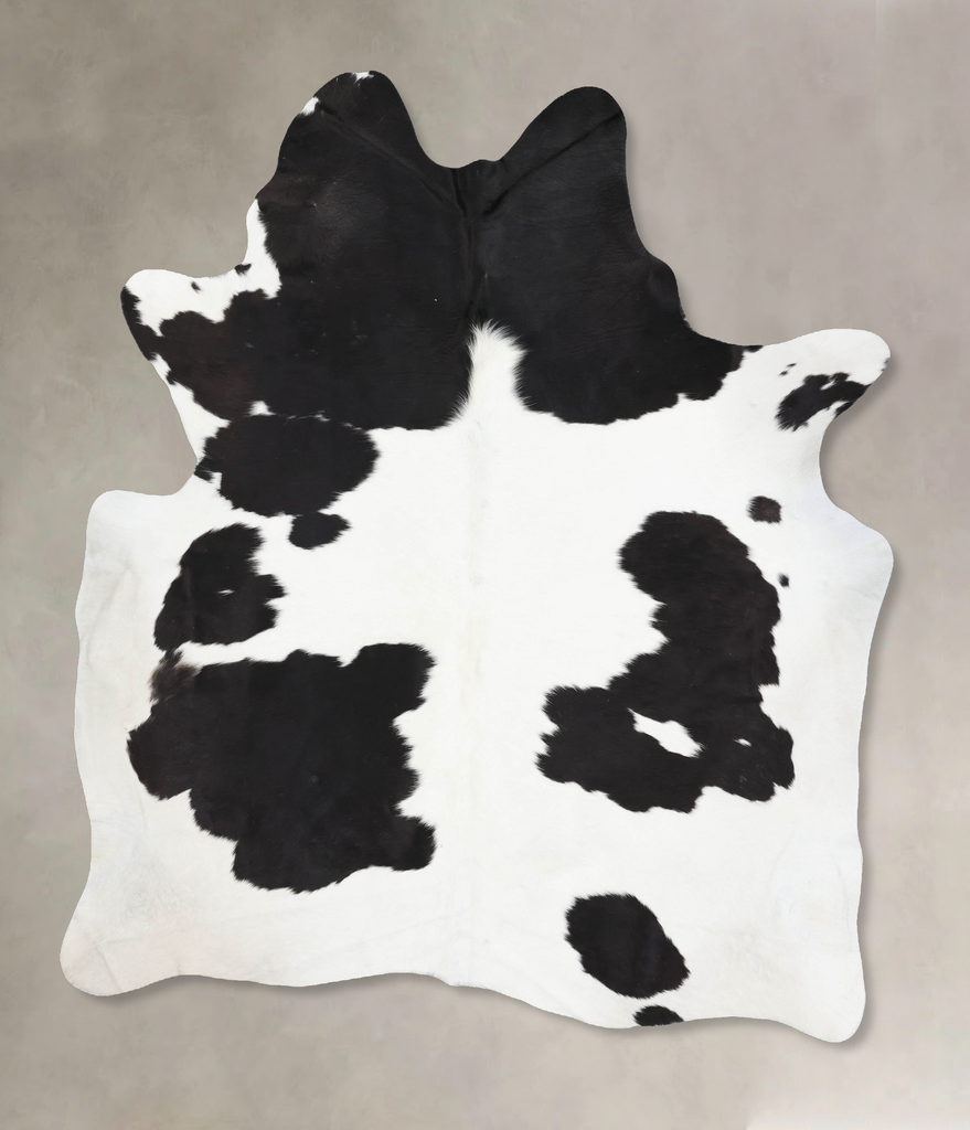 Black and White XX-Large Brazilian Cowhide Rug 8'6"H x 6'6"W #B13812 by Hudson Hides