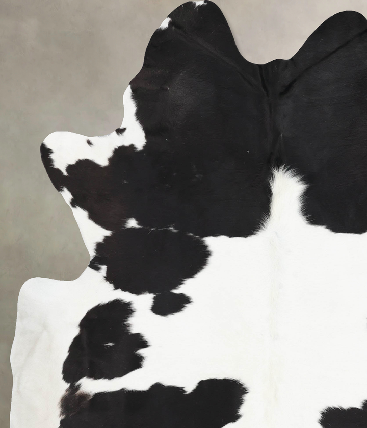 Black and White XX-Large Brazilian Cowhide Rug 8'6"H x 6'6"W #B13812 by Hudson Hides