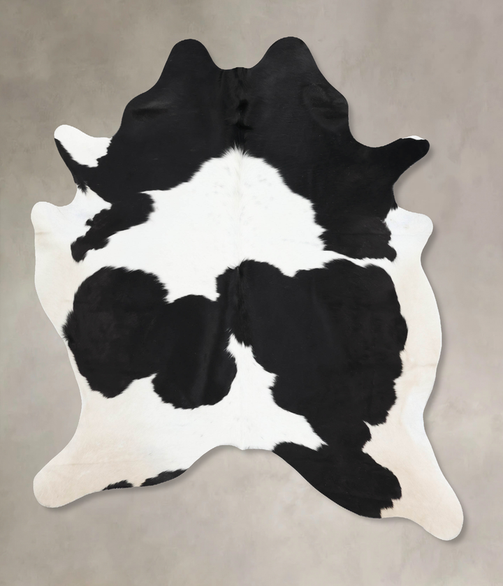 Black and White XX-Large Brazilian Cowhide Rug 7'11"H x 6'5"W #B13815 by Hudson Hides