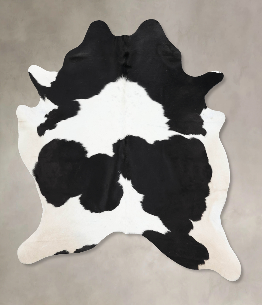 Black and White XX-Large Brazilian Cowhide Rug 7'11"H x 6'5"W #B13815 by Hudson Hides
