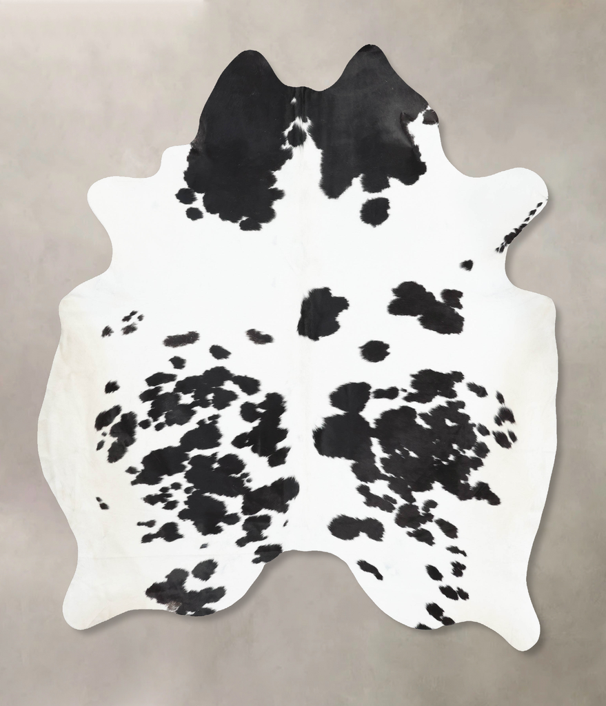 Black and White XX-Large Brazilian Cowhide Rug 8'2"H x 6'10"W #B13816 by Hudson Hides