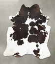 Chocolate and White XX-Large Brazilian Cowhide Rug 8'0"H x 6'8"W #B13817 by Hudson Hides
