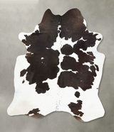 Chocolate and White XX-Large Brazilian Cowhide Rug 8'0"H x 6'8"W #B13817 by Hudson Hides