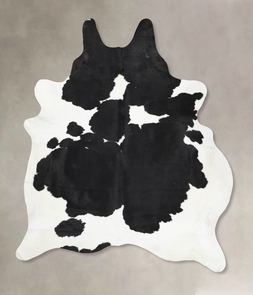 Black and White XX-Large Brazilian Cowhide Rug 8'7"H x 7'0"W #B13827 by Hudson Hides