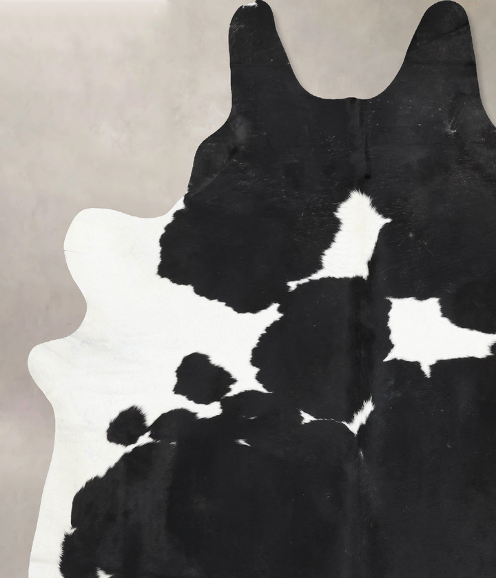 Black and White XX-Large Brazilian Cowhide Rug 8'7"H x 7'0"W #B13827 by Hudson Hides