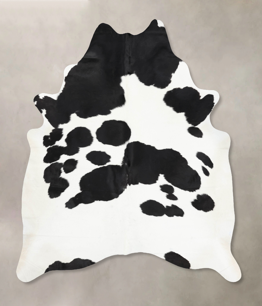 Black and White XX-Large Brazilian Cowhide Rug 8'6"H x 6'5"W #B13828 by Hudson Hides