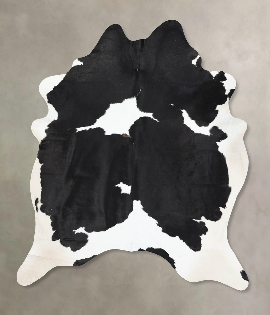 Black and White XX-Large Brazilian Cowhide Rug 8'5"H x 6'5"W #B13829 by Hudson Hides