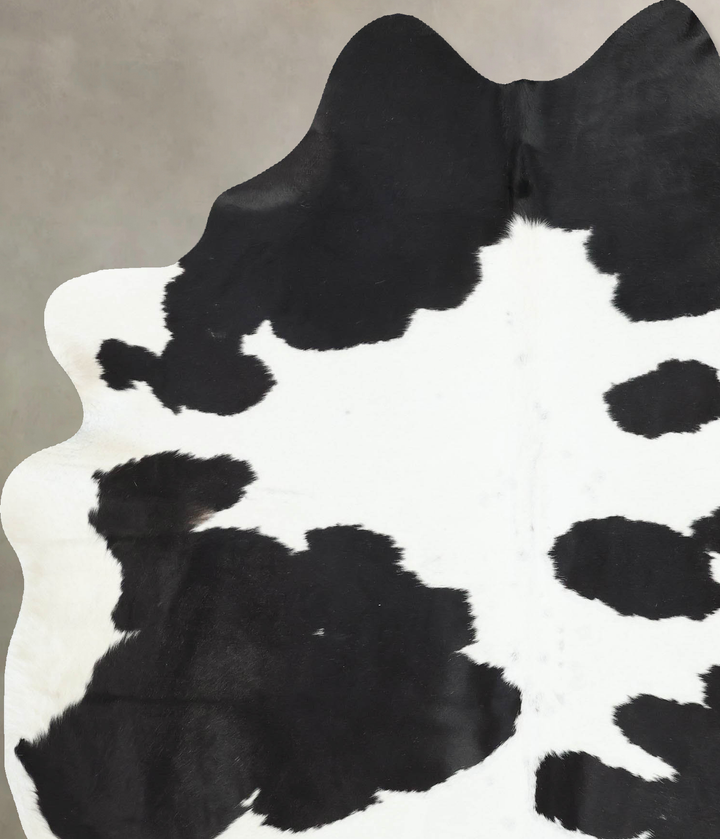 Black and White X-Large Brazilian Cowhide Rug 7'9"H x 5'10"W #B13831 by Hudson Hides