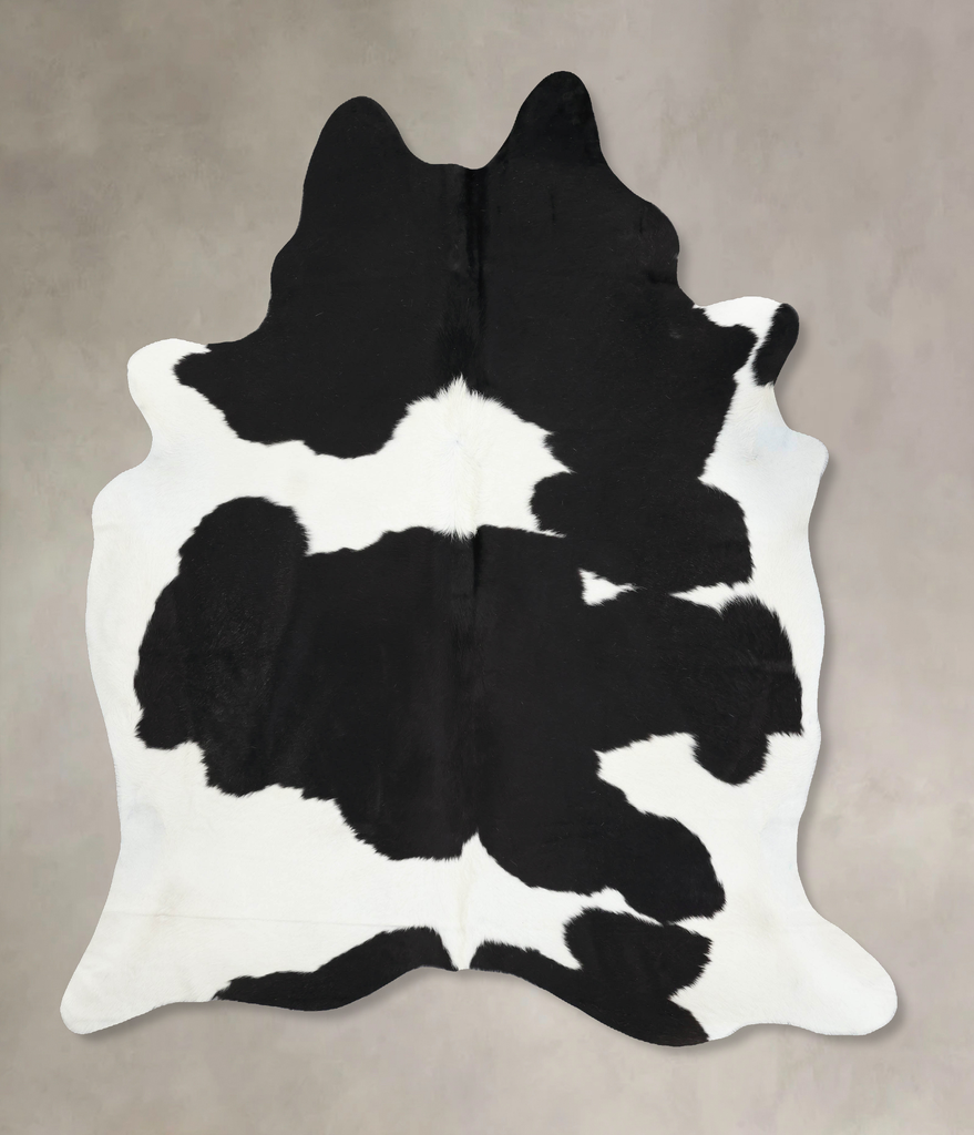 Black and White XX-Large Brazilian Cowhide Rug 8'8"H x 7'2"W #B13832 by Hudson Hides