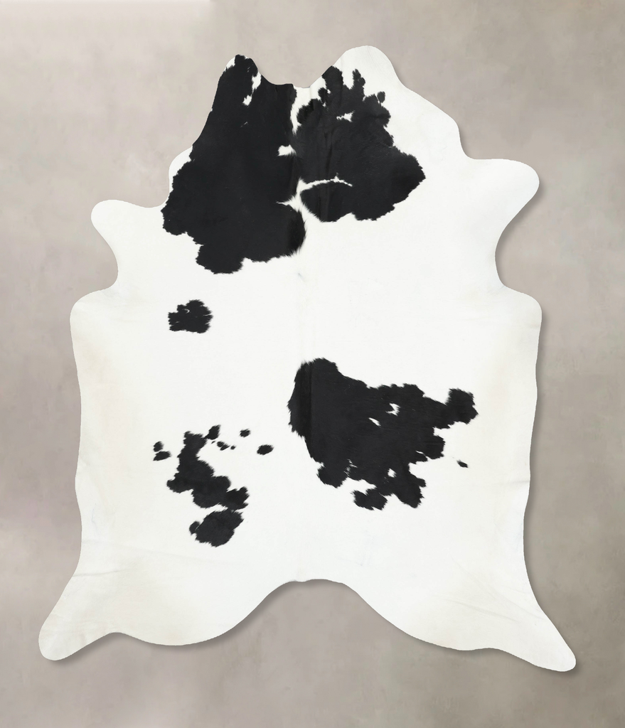 Black and White XX-Large Brazilian Cowhide Rug 8'2"H x 7'0"W #B13834 by Hudson Hides