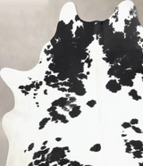 Black and White XX-Large Brazilian Cowhide Rug 8'0"H x 6'7"W #B13835 by Hudson Hides