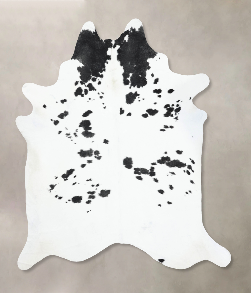 Black and White XX-Large Brazilian Cowhide Rug 8'10"H x 7'7"W #B13836 by Hudson Hides