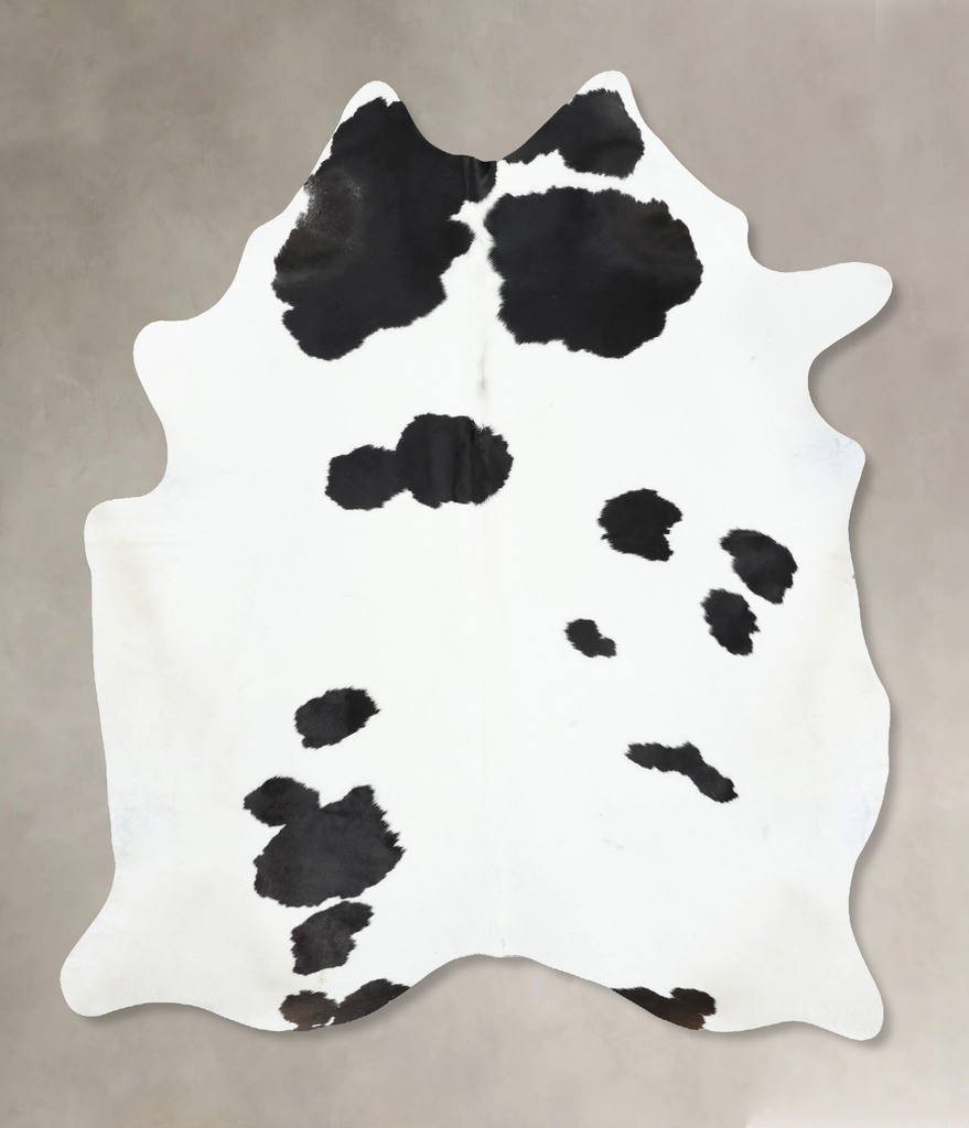 Black and White X-Large Brazilian Cowhide Rug 7'11"H x 6'4"W #B13837 by Hudson Hides