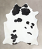 Black and White X-Large Brazilian Cowhide Rug 7'11