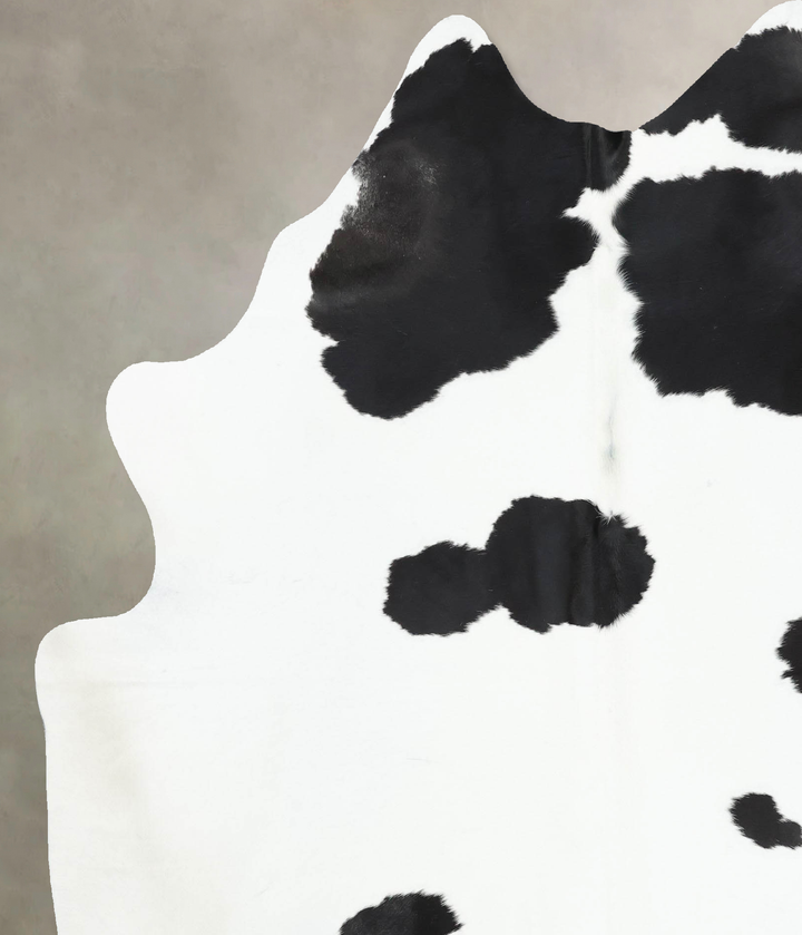 Black and White X-Large Brazilian Cowhide Rug 7'11"H x 6'4"W #B13837 by Hudson Hides
