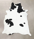 Black and White XX-Large Brazilian Cowhide Rug 9'0"H x 7'2"W #B13838 by Hudson Hides
