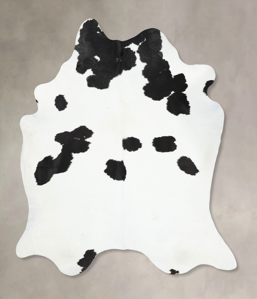 Black and White XX-Large Brazilian Cowhide Rug 8'10"H x 7'4"W #B13839 by Hudson Hides