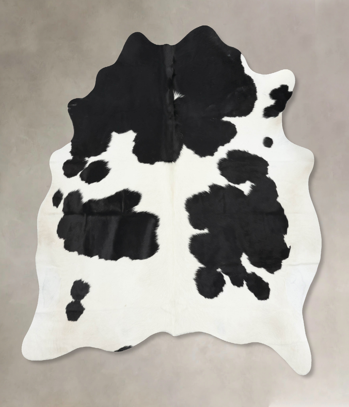 Black and White X-Large Brazilian Cowhide Rug 7'4"H x 6'7"W #B13841 by Hudson Hides