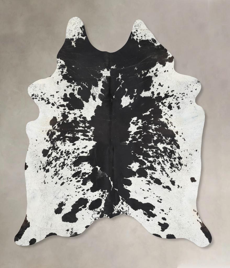 Black and White XX-Large Brazilian Cowhide Rug 8'10"H x 7'6"W #B13842 by Hudson Hides