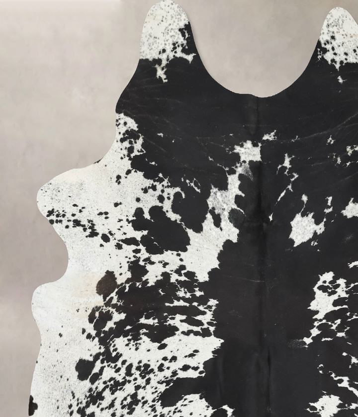Black and White XX-Large Brazilian Cowhide Rug 8'10"H x 7'6"W #B13842 by Hudson Hides