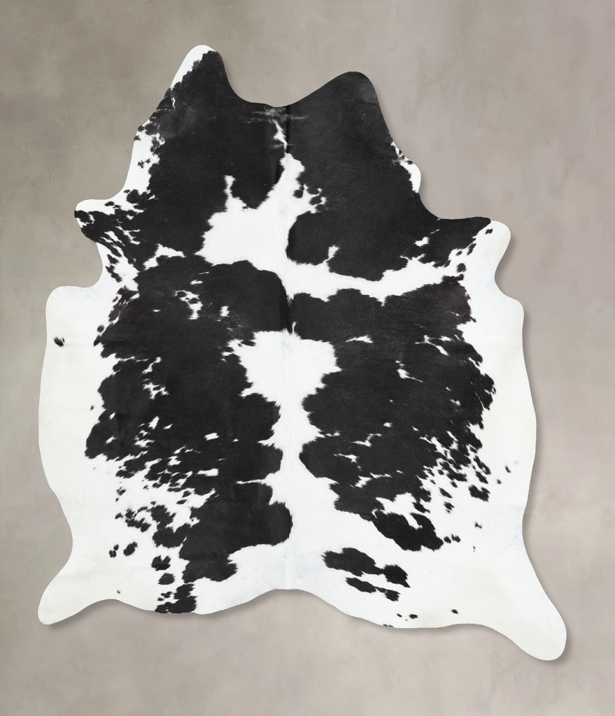 Black and White XX-Large Brazilian Cowhide Rug 8'7"H x 6'9"W #B13843 by Hudson Hides