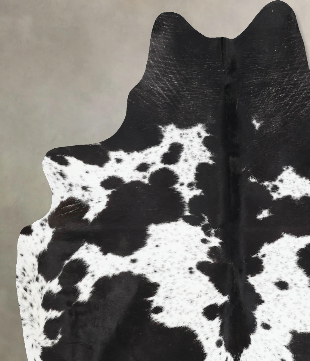 Black and White X-Large Brazilian Cowhide Rug 7'7"H x 6'1"W #B13844 by