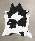 Black and White XX-Large Brazilian Cowhide Rug 7'5"H x 7'0"W #B13845 by Hudson Hides