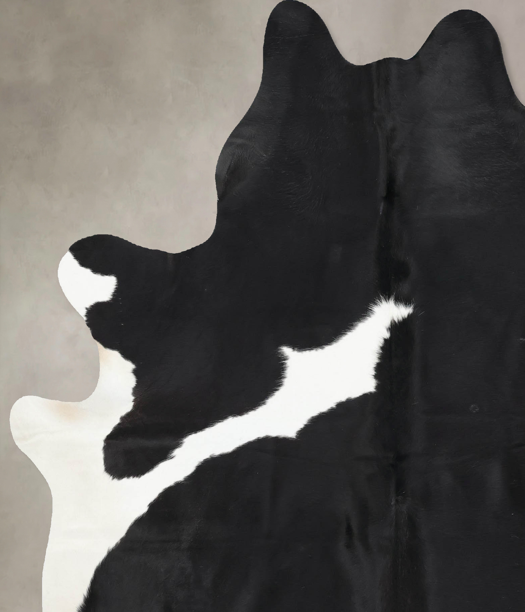 Black and White X-Large Brazilian Cowhide Rug 7'8"H x 6'2"W #B13846 by