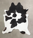 Black and White XX-Large Brazilian Cowhide Rug 7'11"H x 6'9"W #B13847 by Hudson Hides