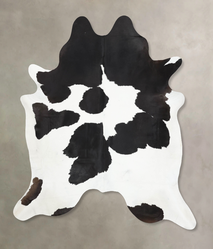 Black and White XX-Large Brazilian Cowhide Rug 7'11"H x 6'9"W #B13847 by Hudson Hides