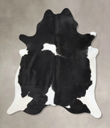 Black and White XX-Large Brazilian Cowhide Rug 8'6"H x 7'2"W #B13848 by Hudson Hides