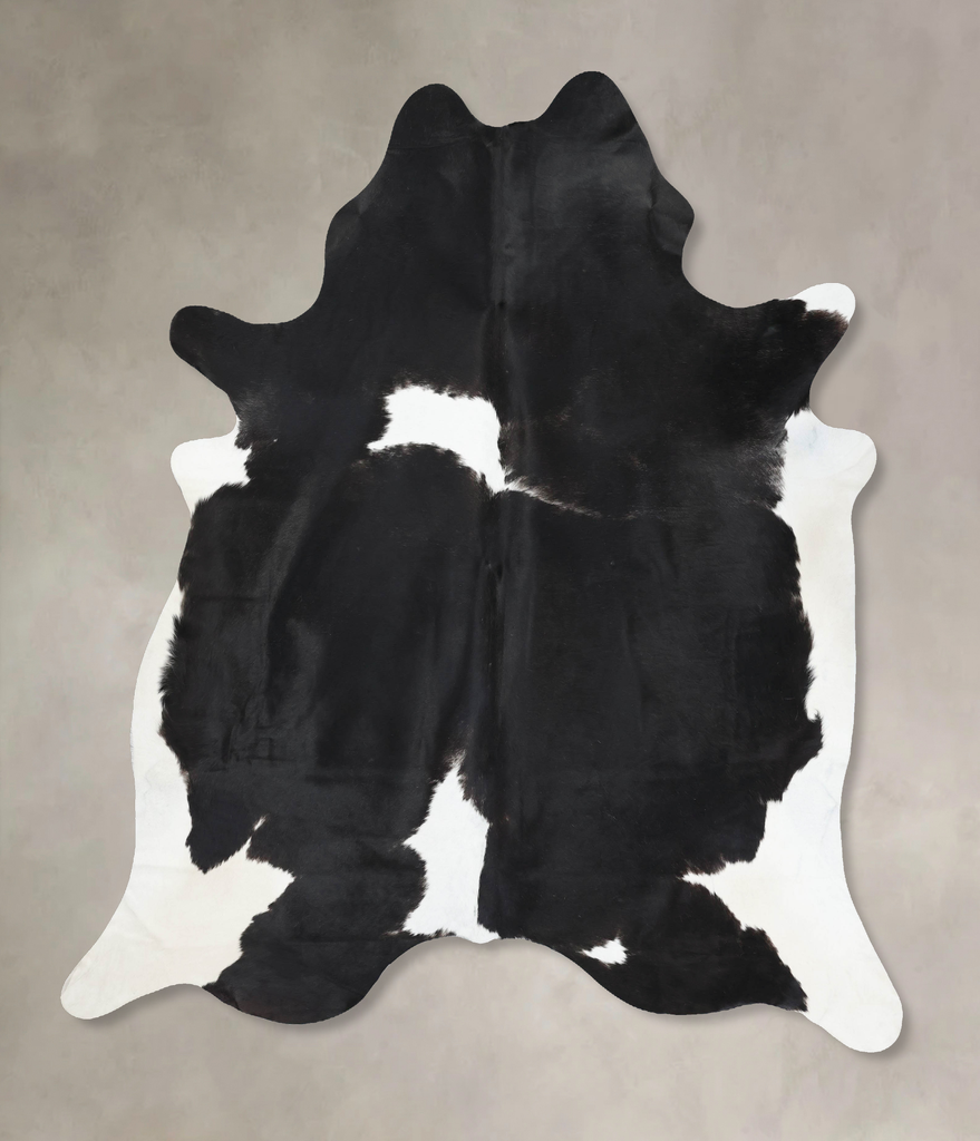 Black and White XX-Large Brazilian Cowhide Rug 8'6"H x 7'2"W #B13848 by Hudson Hides