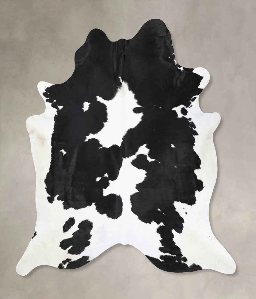 Black and White XX-Large Brazilian Cowhide Rug 9'5"H x 8'1"W #B13849 by Hudson Hides