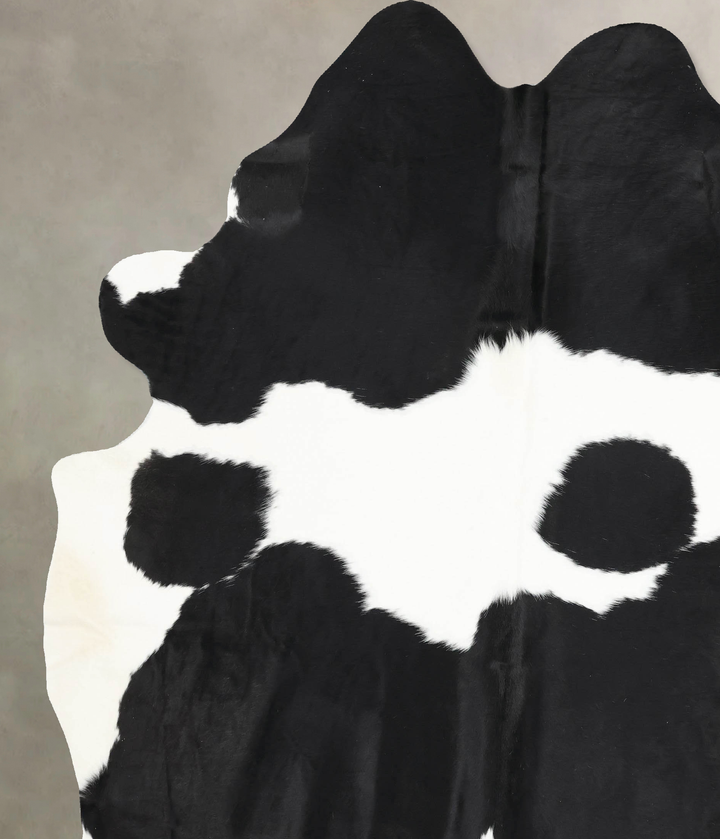 Black and White XX-Large Brazilian Cowhide Rug 8'9"H x 7'4"W #B13850 by Hudson Hides