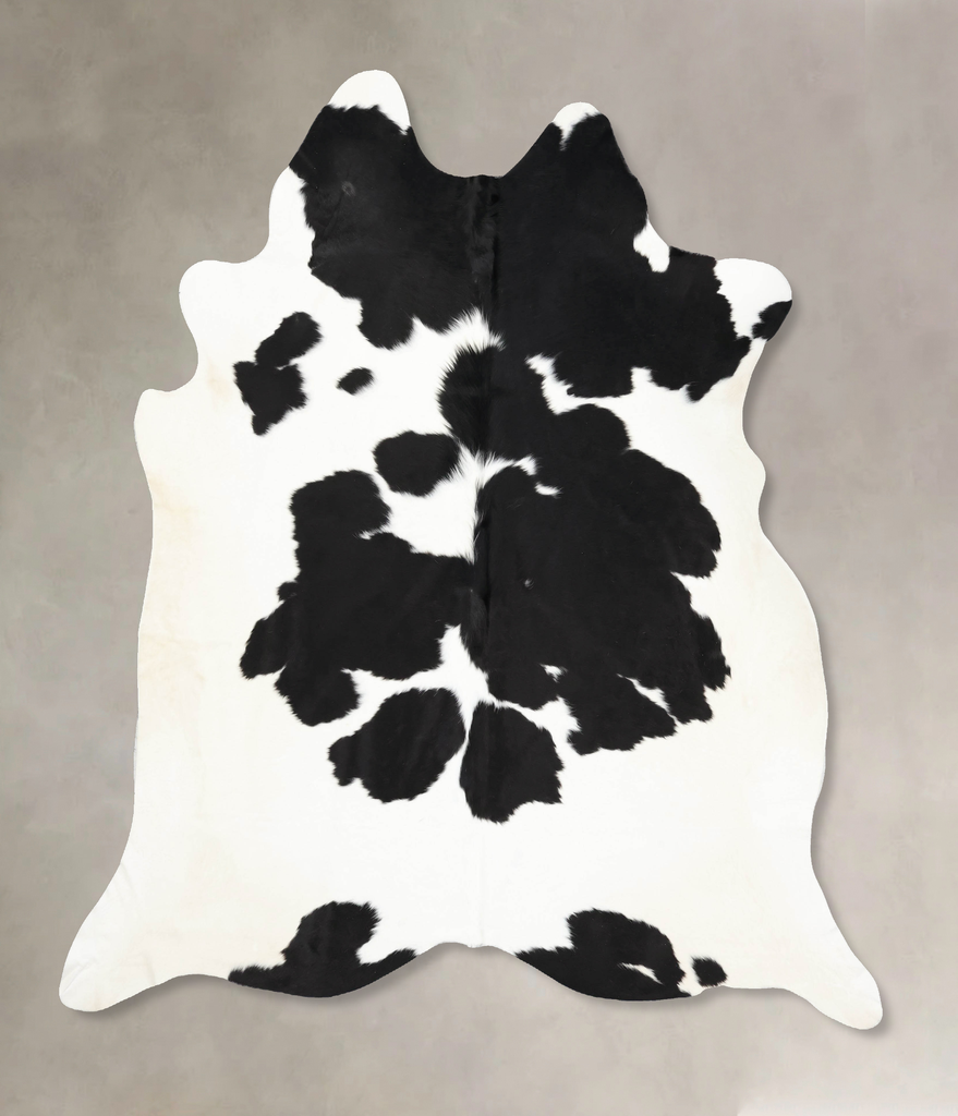 Black and White XX-Large Brazilian Cowhide Rug 8'4"H x 7'5"W #B13851 by Hudson Hides