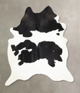 Black and White XX-Large Brazilian Cowhide Rug 8'9"H x 6'9"W #B13853 by Hudson Hides
